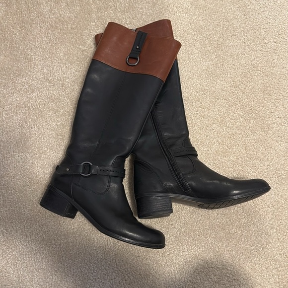 Black and Brown Bandolini Leather Boots size 6.5 - Picture 10 of 10